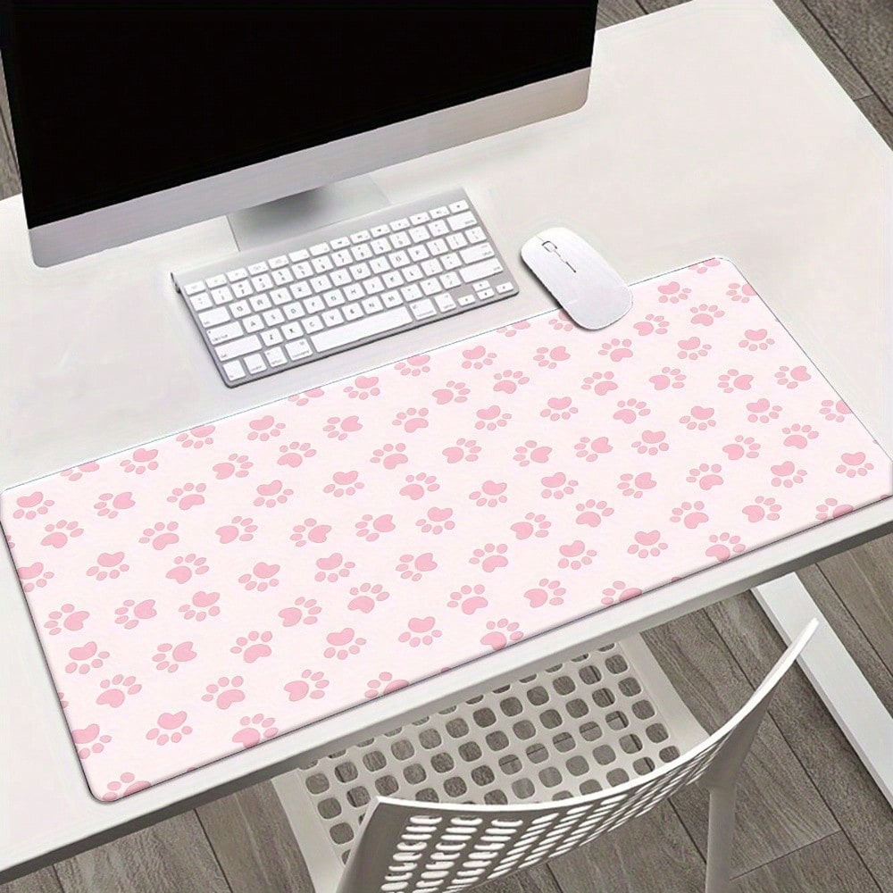 Gaming Keyboard Typewriter - وسادة مكتب مطبوعة بمخالب وردية، حصيرة