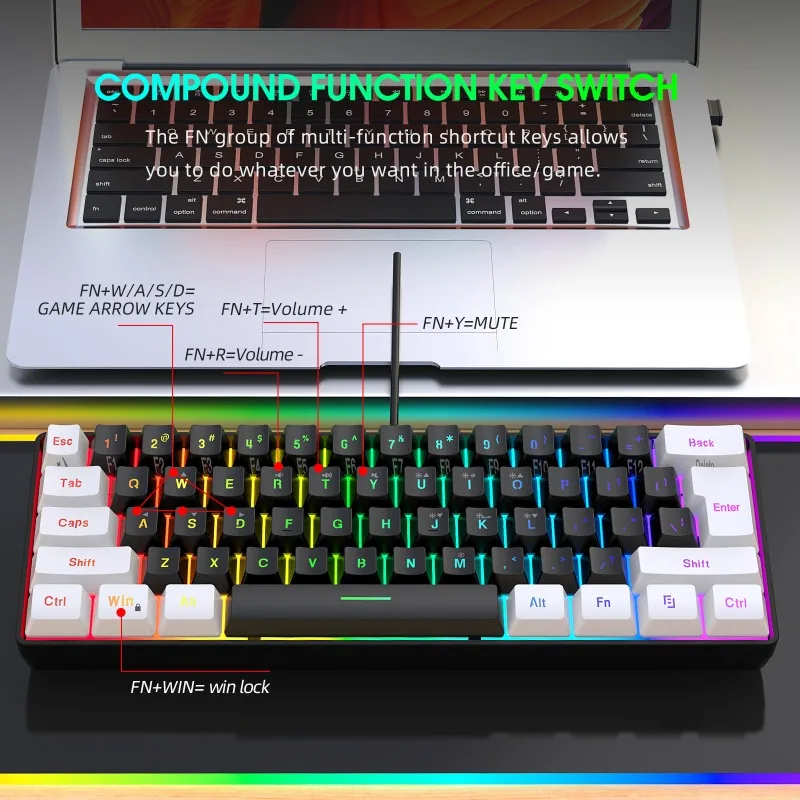 طقم لوحة مفاتيح وماوس للألعاب  - مراجعة Gaming Keyboard And Mouse Combo Wireless وسعره