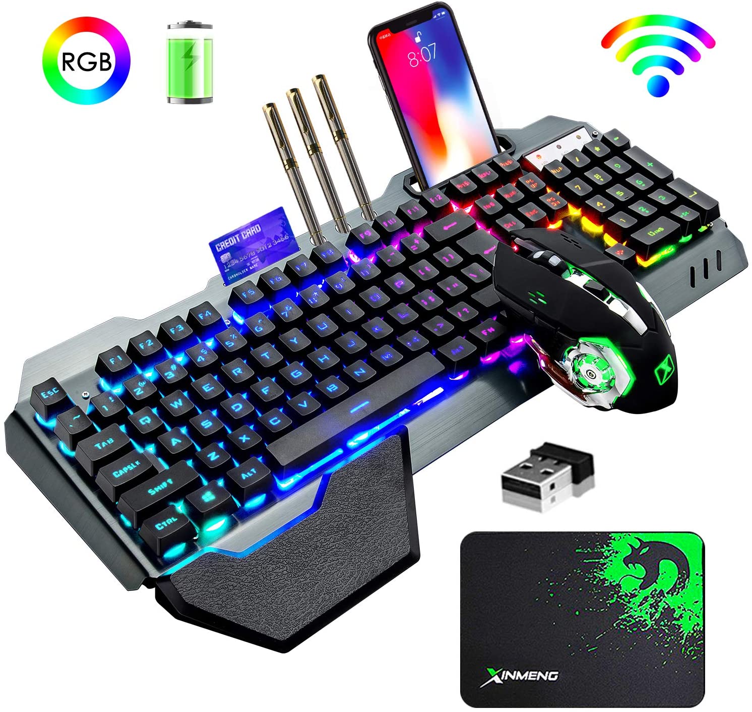 مجموعة لوحة مفاتيح وماوس لاسلك - مراجعة Gaming Keyboard And Mouse Combo Wireless وسعره