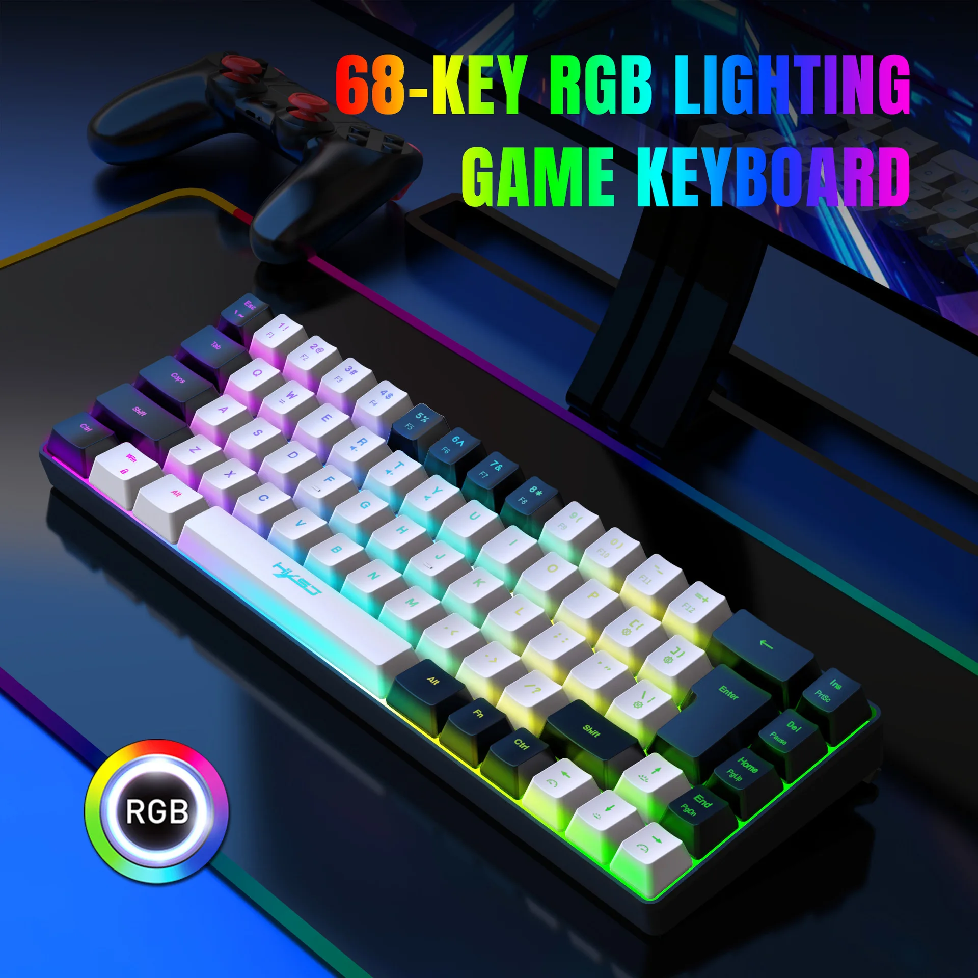 طقم لوحة مفاتيح وماوس مع إضاءة - مراجعة Gaming Keyboard And Mouse Combo Wireless وسعره