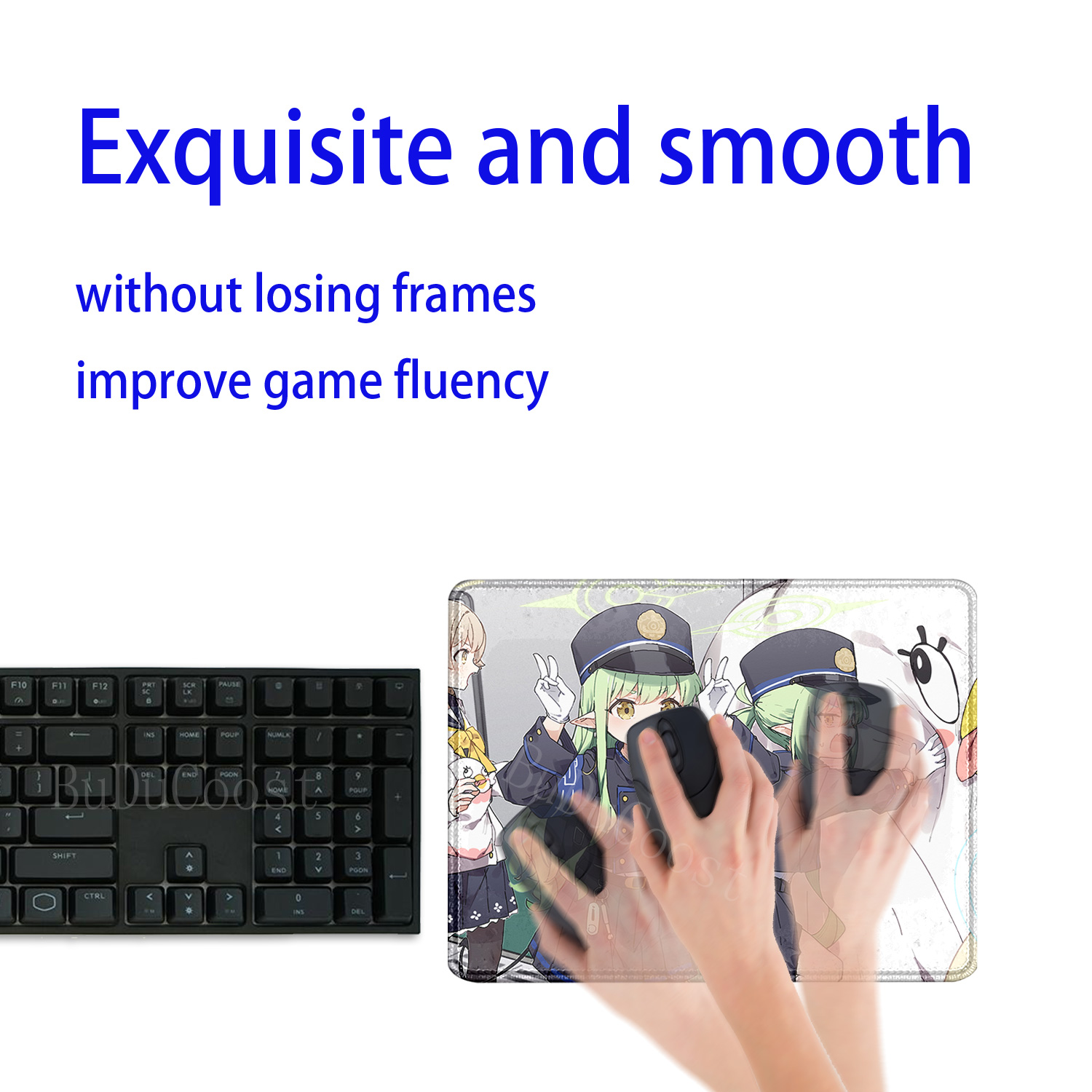 لوحة ماوس صغيرة الحجم من Blue  - مراجعة Gaming Keyboard Typewriter وسعره