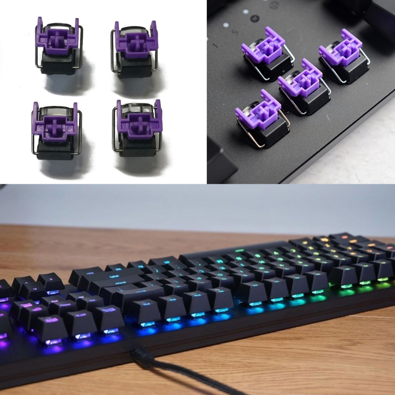 الماسح الأرجواني مفاتيح البصري - مراجعة Gaming Keyboard Hot Swappable وسعره