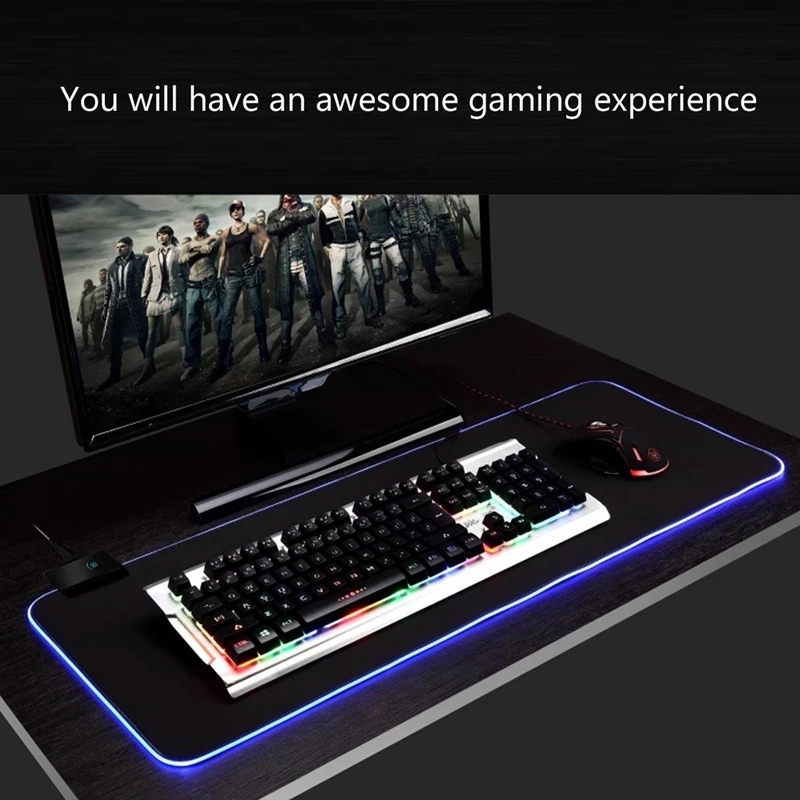 لوحة ماوس بإضاءة LED RGB غطاء  - مراجعة Gaming Keyboard No Rgb وسعره