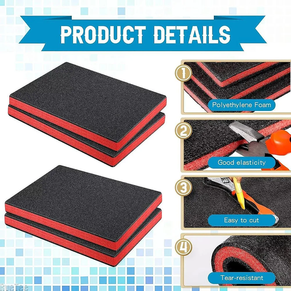 4 قطعة صندوق أدوات رغوة إدراج  - مراجعة Polyurethane Foam Sheet وسعره