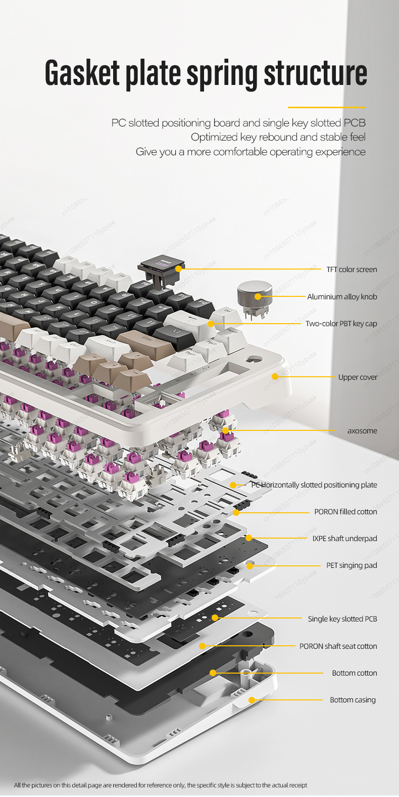 لوحة مفاتيح ميكانيكية AL66 جدي - مراجعة Gaming Keyboard No Rgb وسعره