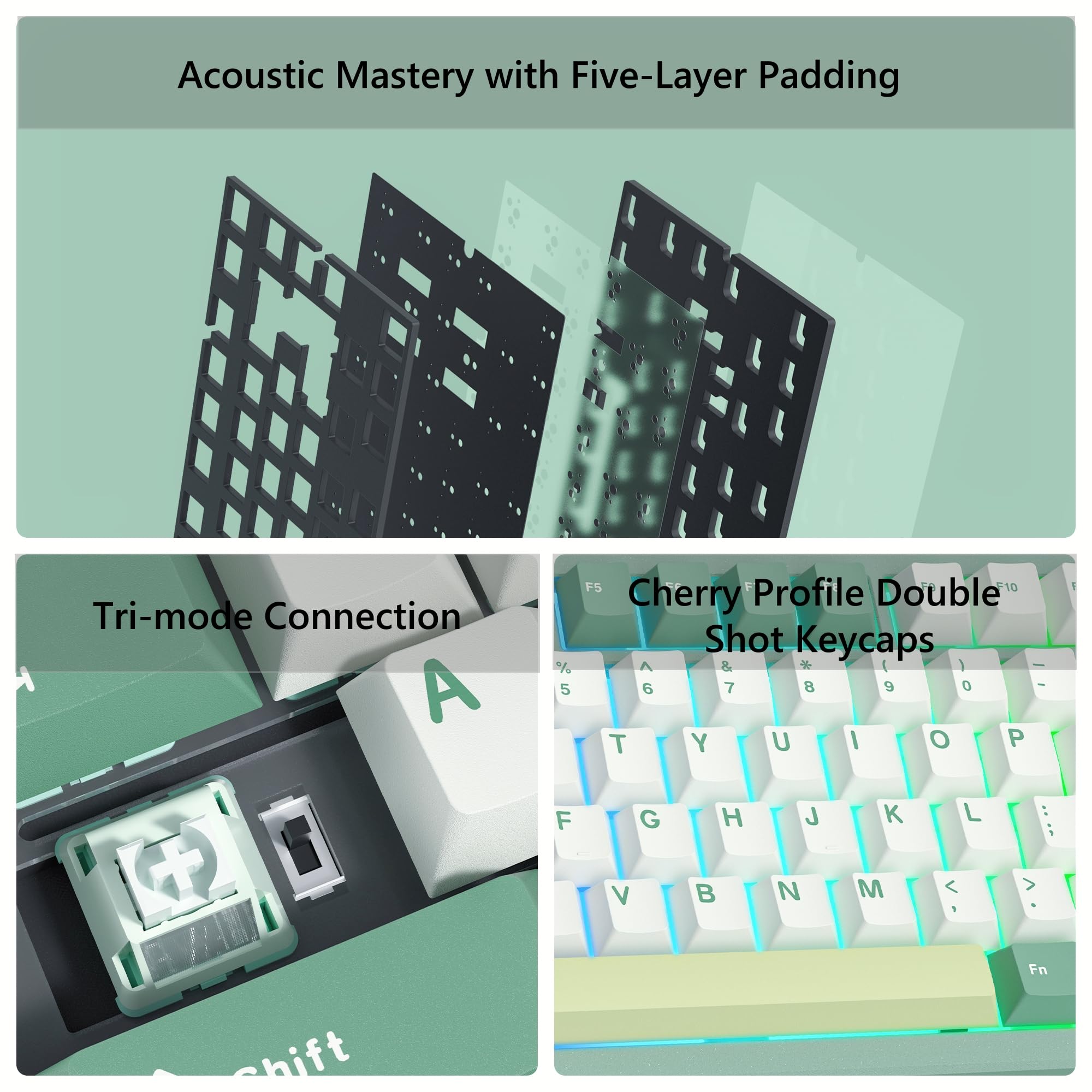 WOMIER SK75 اللاسلكية الألومني - مراجعة Gaming Keyboard Hot Swappable وسعره