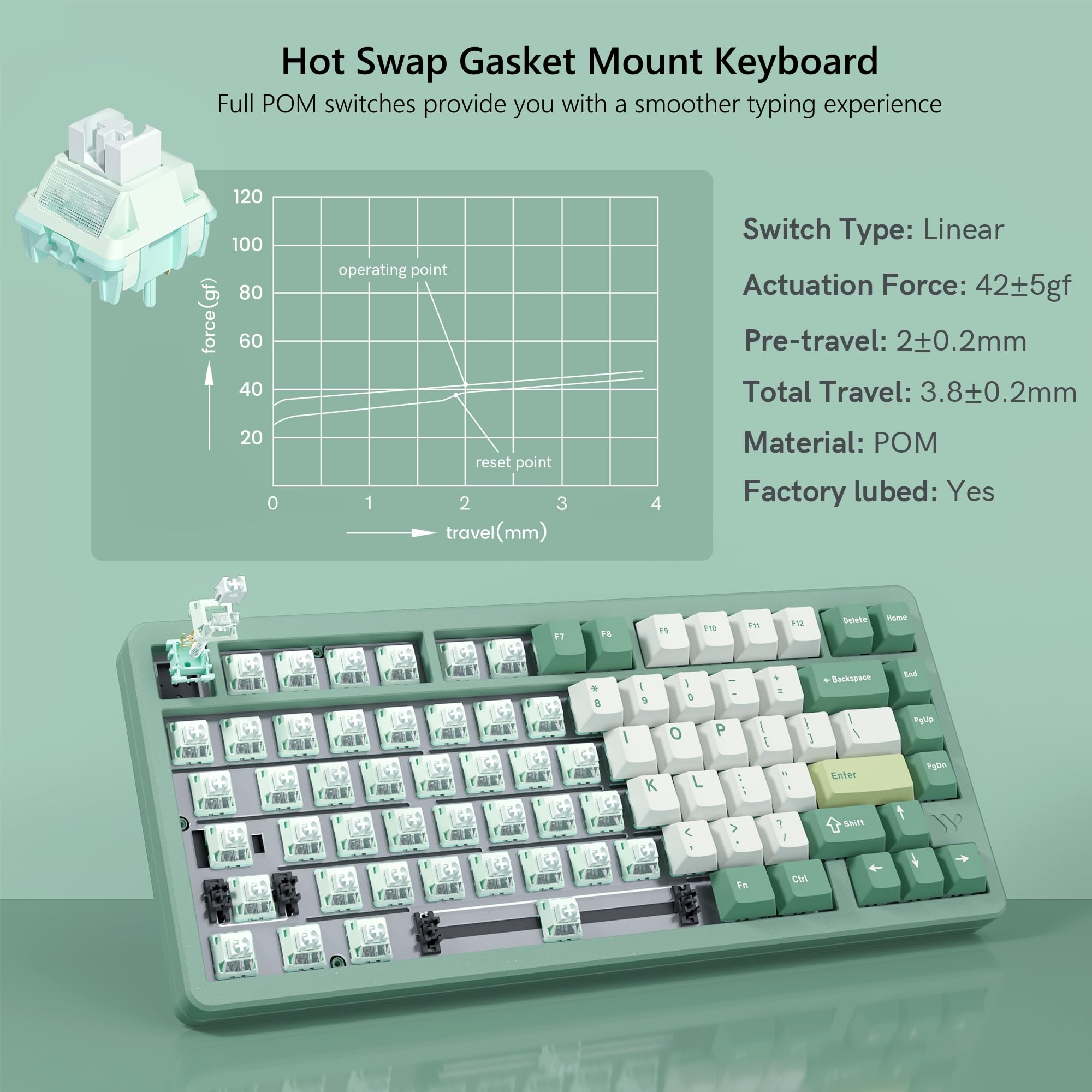 WOMIER SK75 اللاسلكية الألومني - مراجعة Gaming Keyboard Hot Swappable وسعره