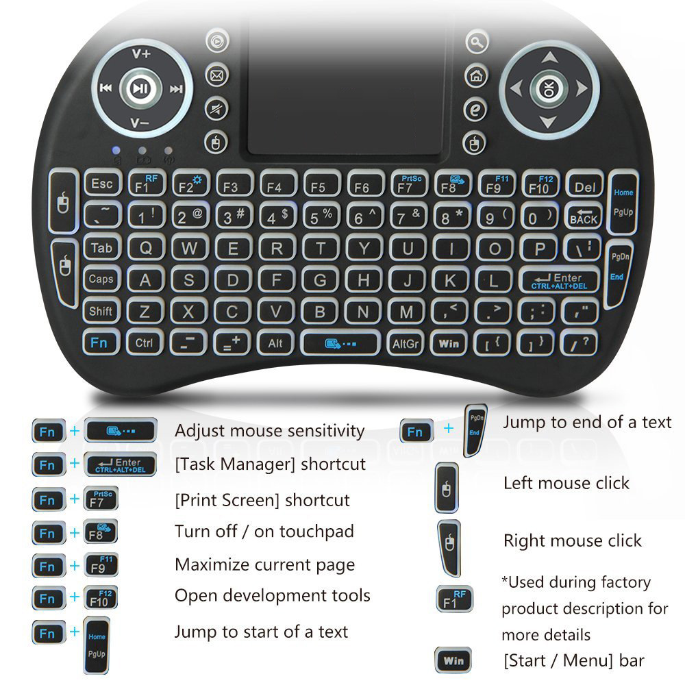 لوحة مفاتيح لاسلكية صغيرة بإضا - مراجعة Gaming Keyboard And Mouse Combo Wireless وسعره