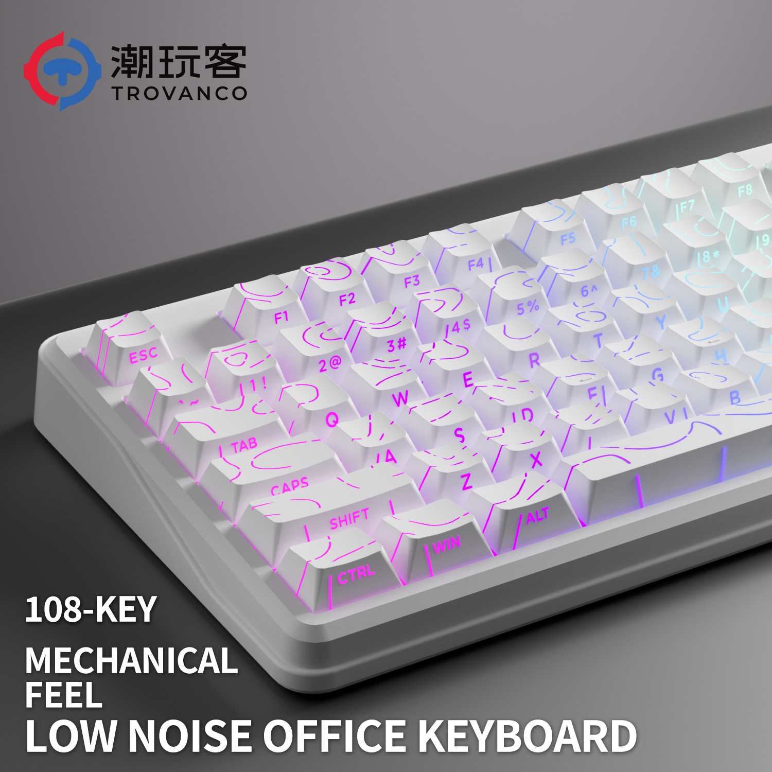 لوحة مفاتيح V108 Pro سلكية ولا - مراجعة Gaming Keyboard No Noise وسعره